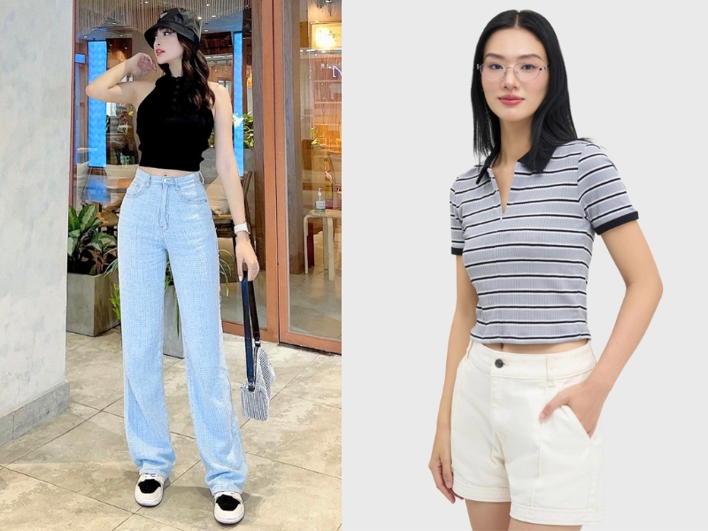 áo croptop công sở