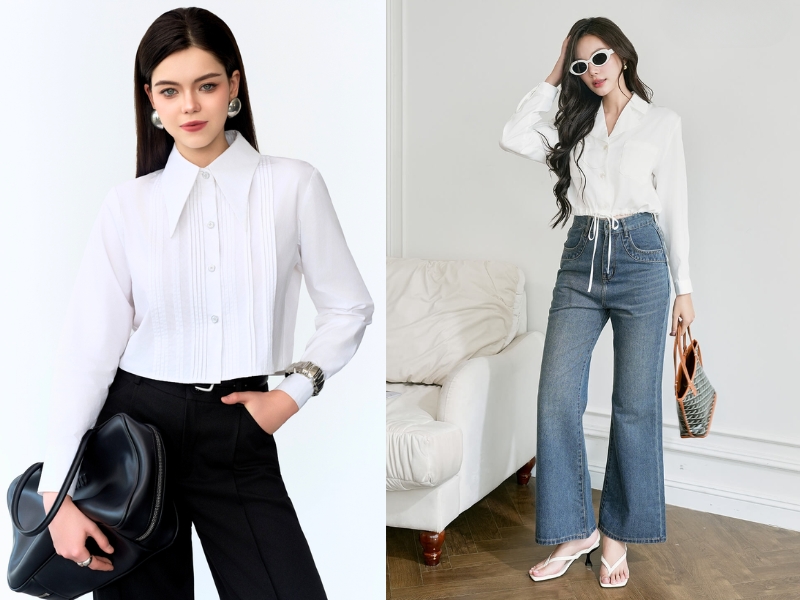 các kiểu áo croptop công sở