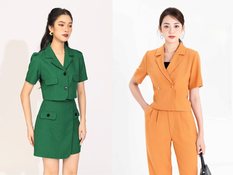 áo croptop công sở