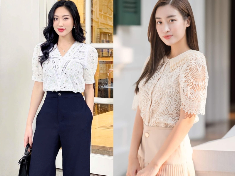 mẫu áo voan áo kiểu nữ đẹp tuổi 40