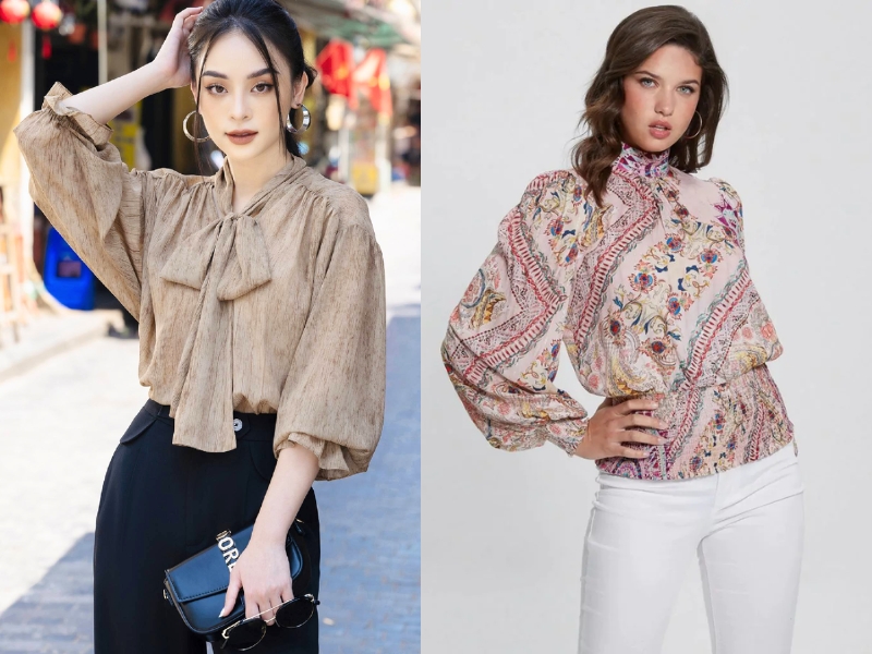 mẫu áo voan áo kiểu nữ đẹp tuổi 40