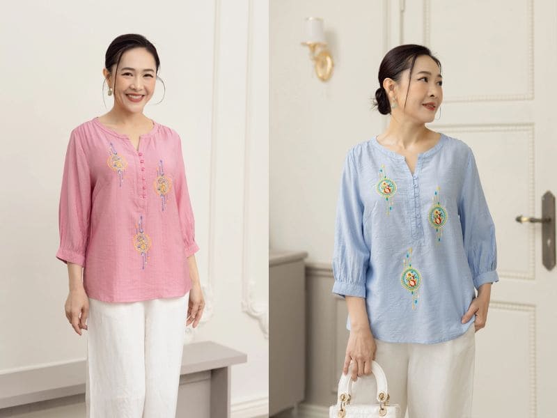 Áo thun trung niên tay lửng