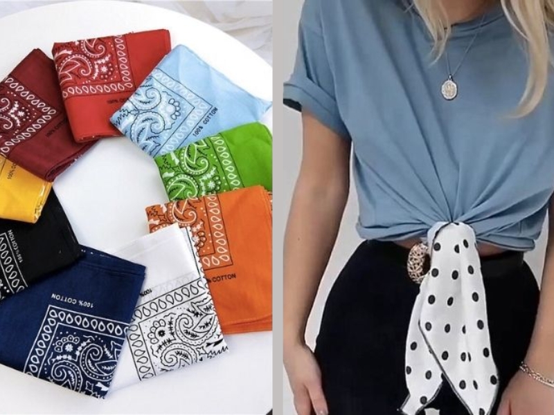 cách buộc áo phông rộng thành áo croptop