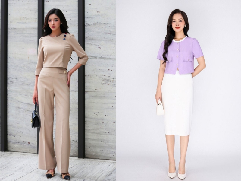 áo croptop công sở