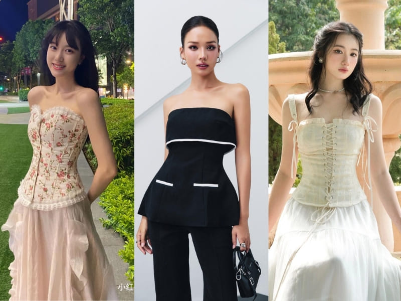 Phân biệt corset với bustier và bodice Phân biệt corset với bustier và bodice
