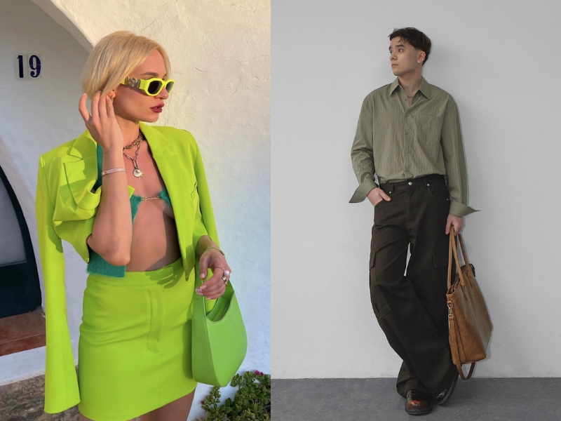 Trang phục xanh sáng 