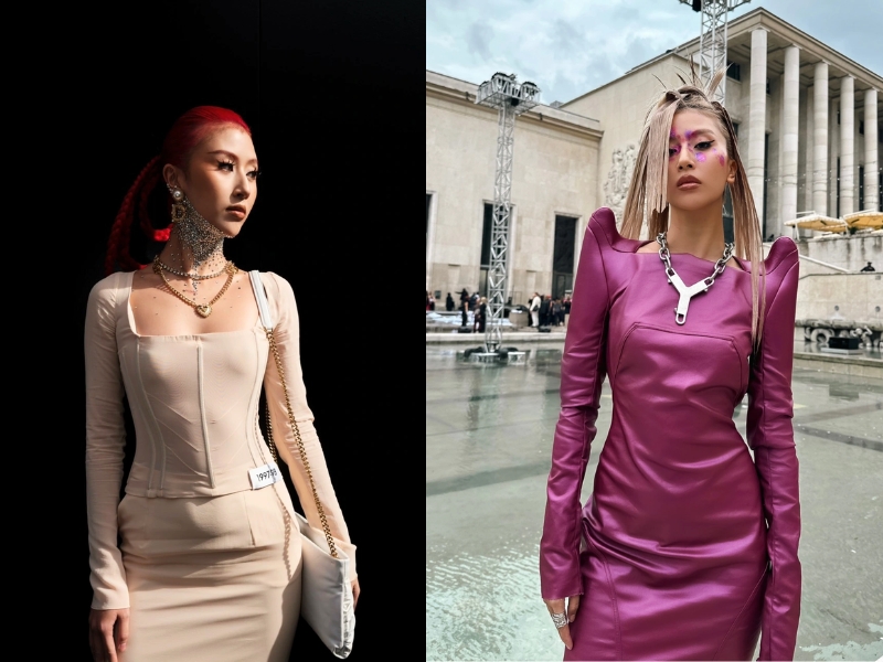 Fashionista xuất hiện trên thảm đỏ với outfit dự tiệc sang trọng