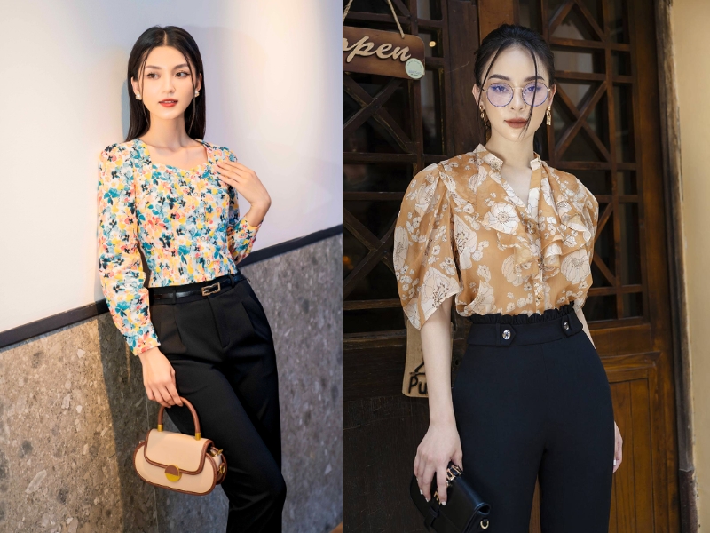 áo voan áo kiểu nữ đẹp tuổi 40