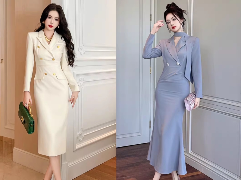 mẫu đầm vest dự tiệc mẫu đầm vest dự tiệc