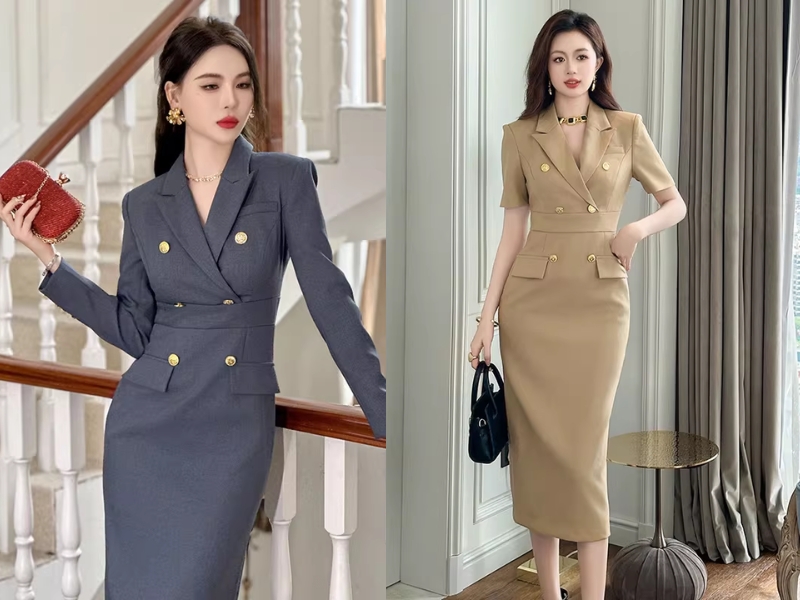 mẫu đầm vest dự tiệc mẫu đầm vest dự tiệc