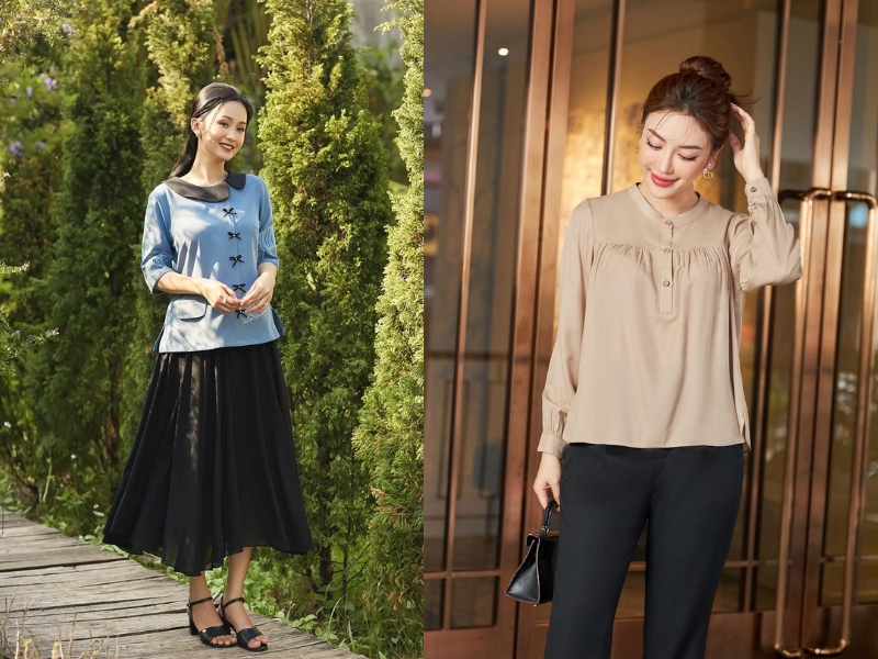 áo voan áo kiểu nữ đẹp tuổi 40