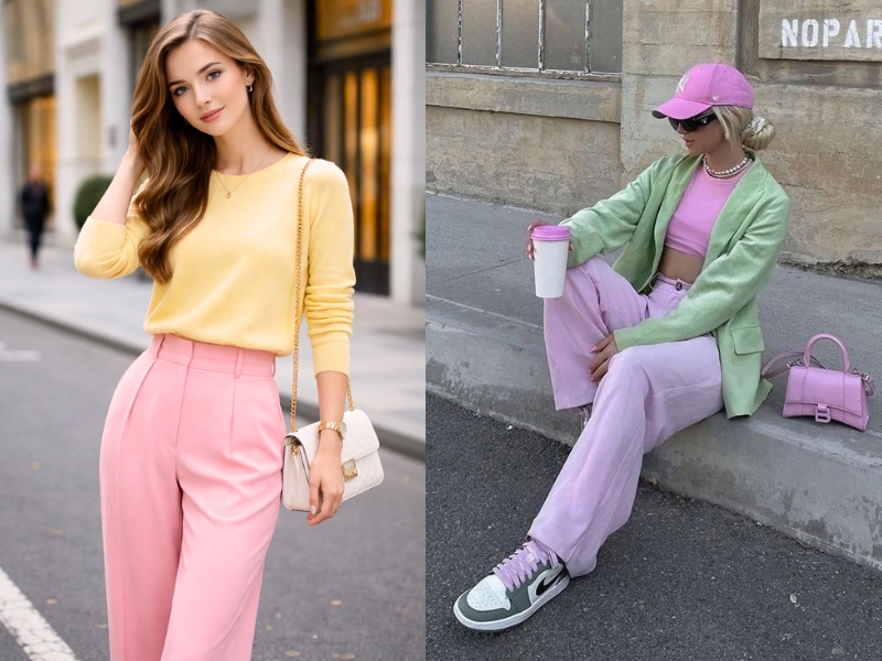 quần hồng phối áo màu gì