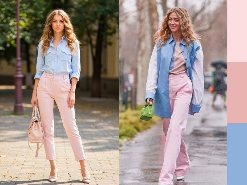 quần hồng mặc với áo màu gì