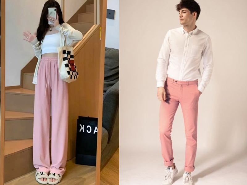quần hồng phối áo màu gì