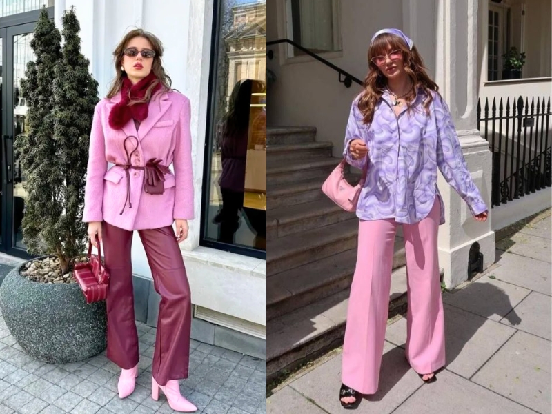 quần hồng phối áo màu gì