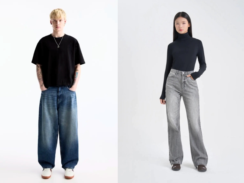 quần jean xanh đậm phối với áo màu gì nữ