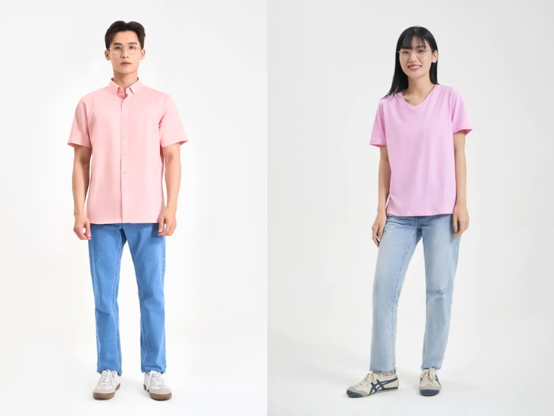 cách phối đồ với quần jean xanh đậm nữ