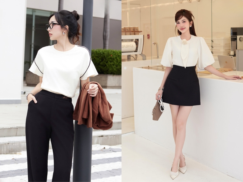 Kiểu áo này đặc biệt phù hợp với người có dáng tròn, dáng quả táo