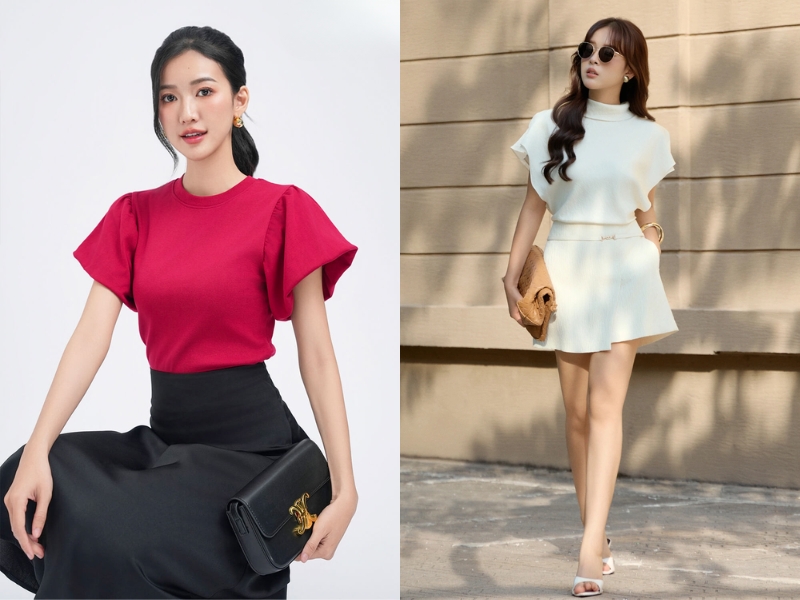 Với thiết kế đơn giản và dễ phối đồ, áo cánh dơi cổ tròn mang lại vẻ ngoài nhẹ nhàng