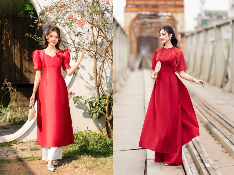 áo dài tay phồng