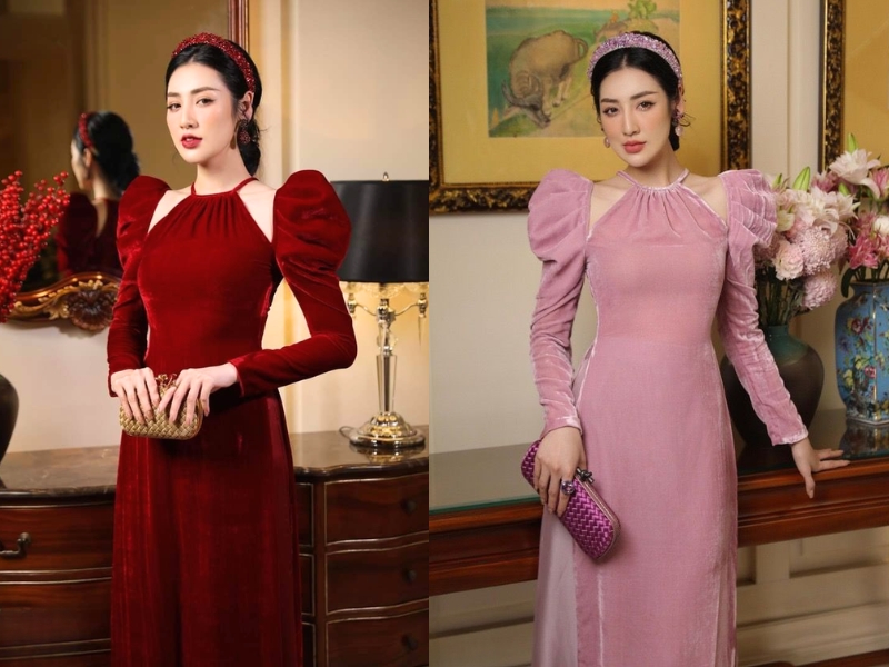 áo dài tay phồng nhẹ
