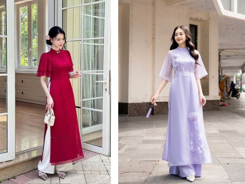 kiểu áo dài tay phồng đẹp