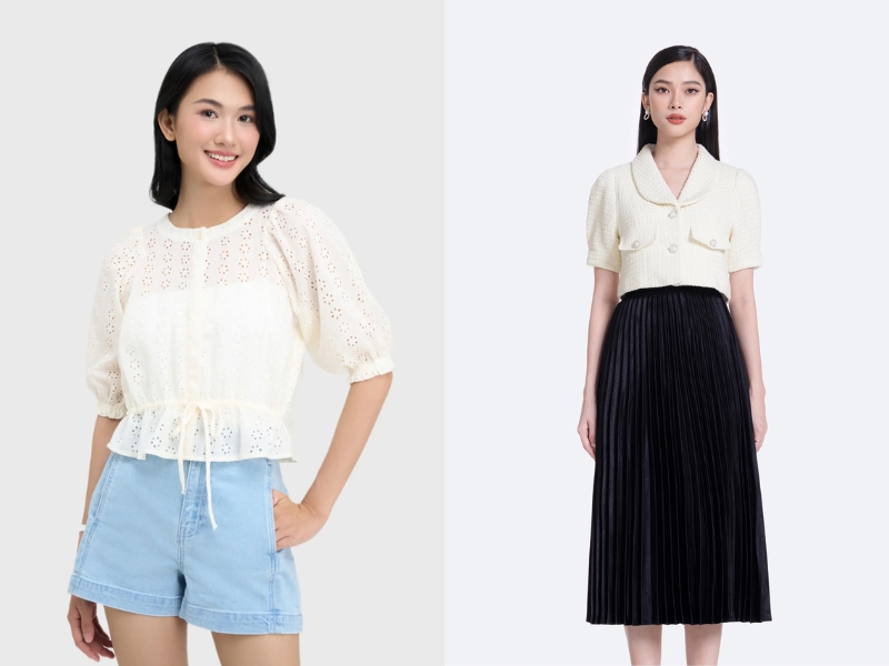 áo lửng quần ống rộng
