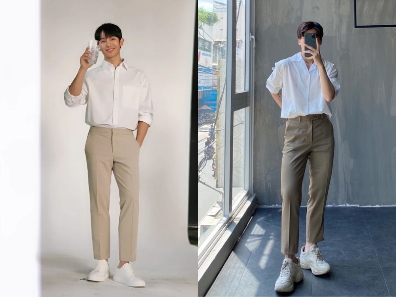 cách phối đồ cho nam 1m60