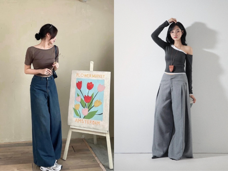 áo lửng quần ống rộng