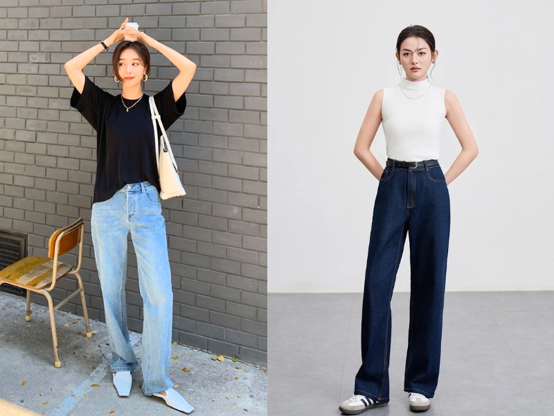 phối giày với quần jean nữ