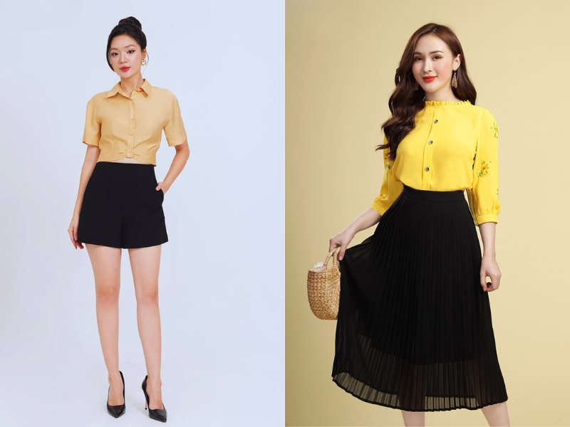 màu vàng kết hợp với màu nào