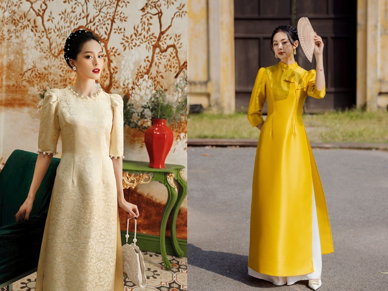 mẫu áo dài tay phồng đẹp