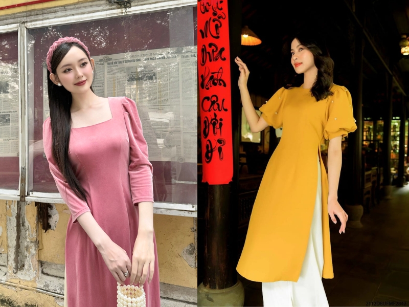 những mẫu áo dài tay phồng