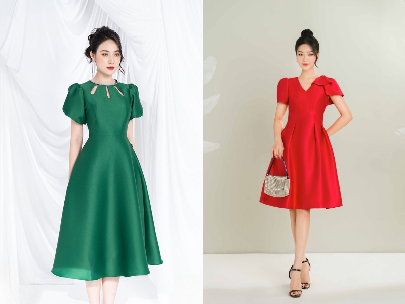 đầm tafta cao cấp
