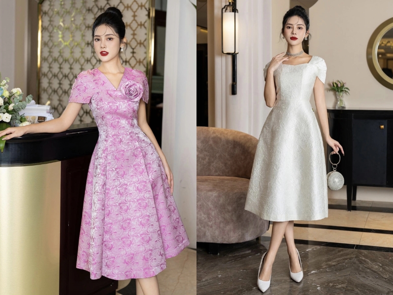 đầm vải tafta