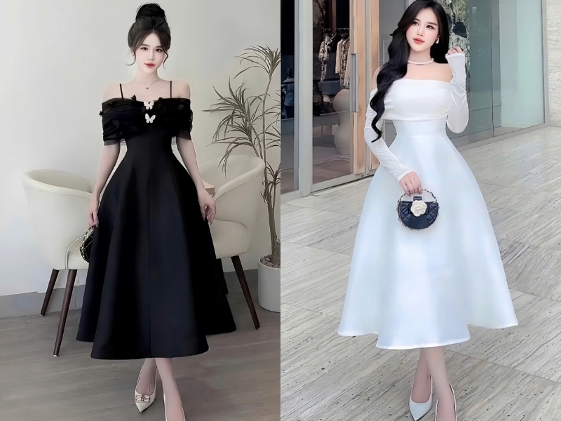 đầm vải tafta