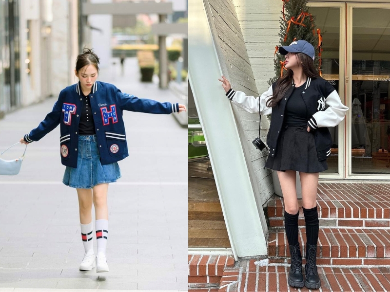 Người thấp hoàn toàn có thể diện Varsity jacket