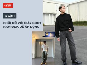 phối đồ với giày boot nam