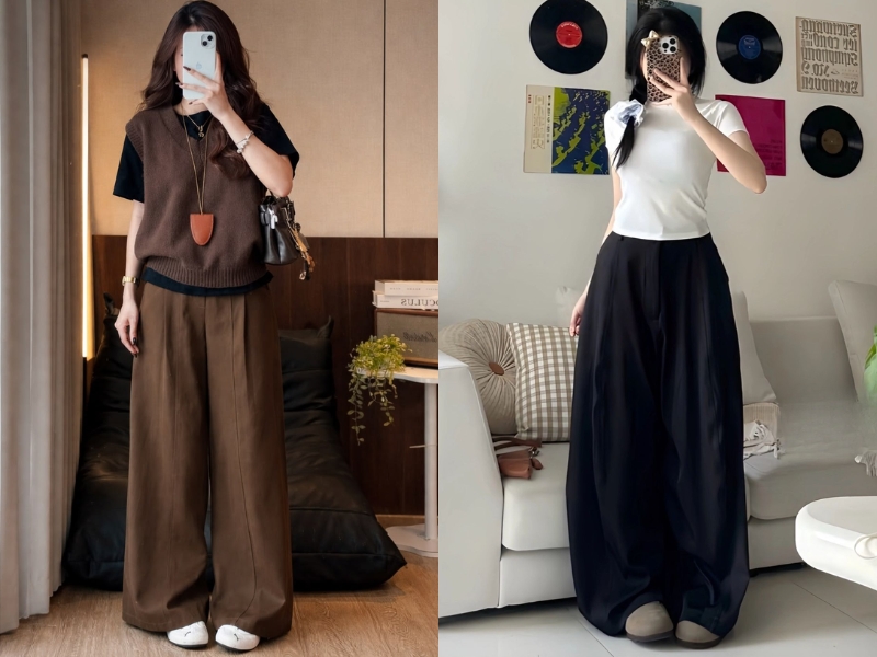 áo lửng quần ống rộng