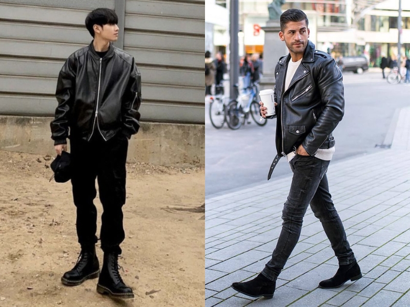 cách phối đồ với giày boot cổ cao nam