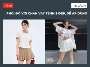 Phối đồ với chân váy tennis