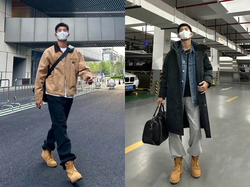 phối đồ với giày boot nam