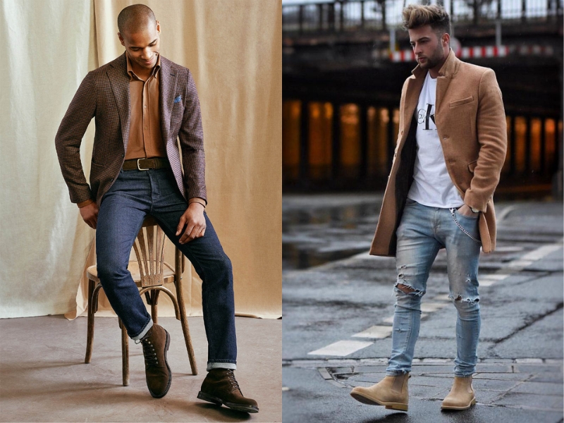 cách phối đồ với giày boot nam