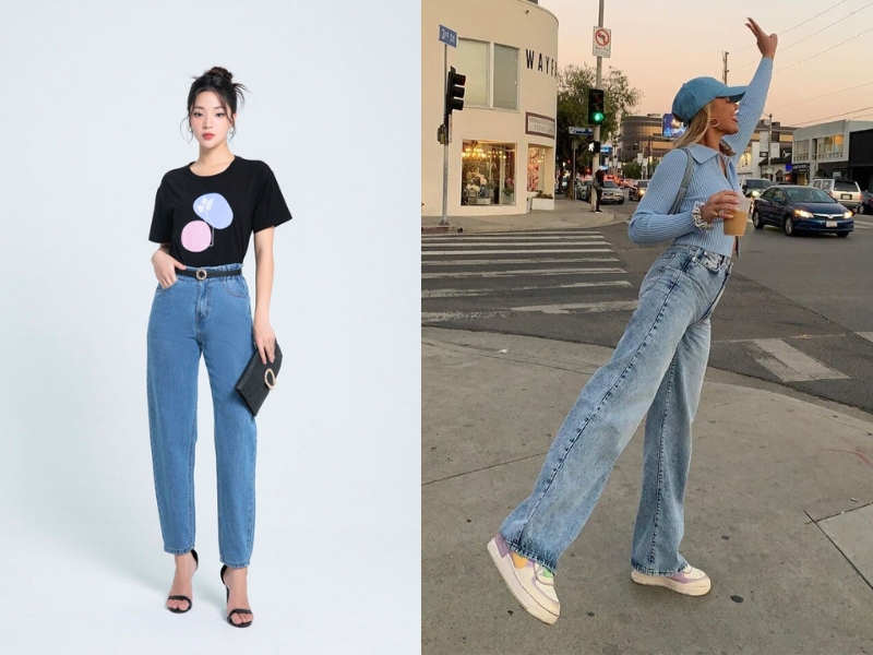 phối giày với quần jean nữ