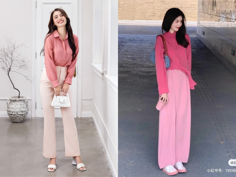 hồng kết hợp màu gì