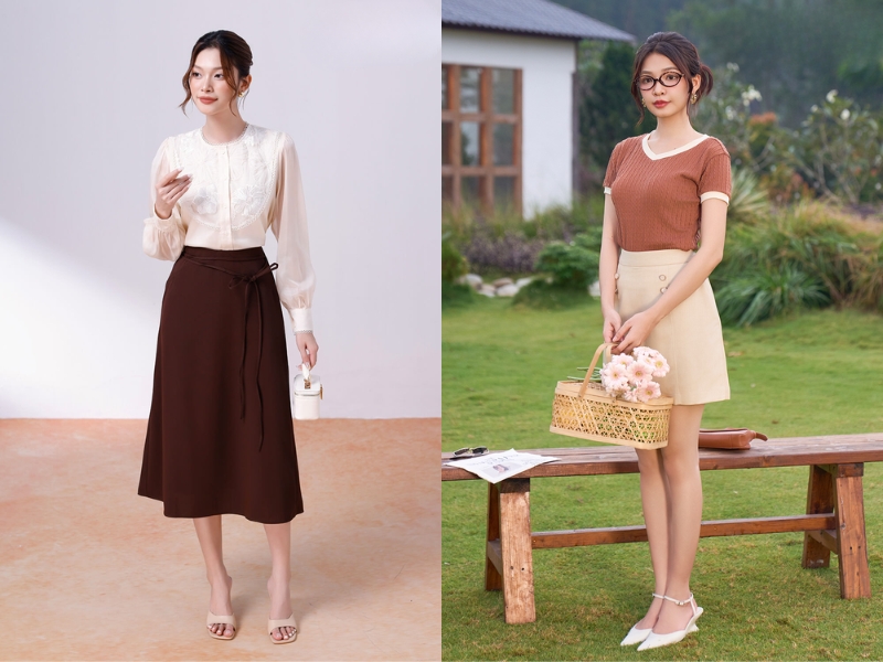 màu nâu đất phối với màu gì đẹp