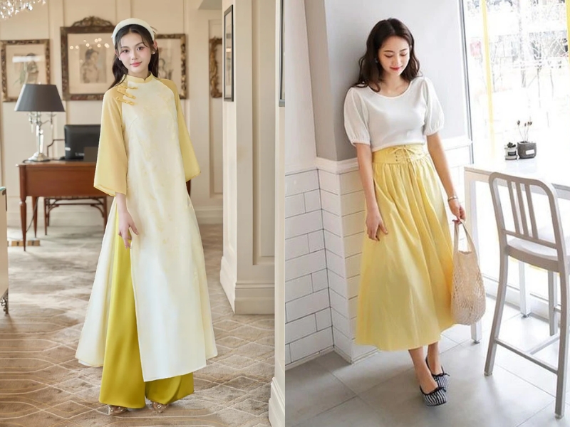 màu vàng hợp với màu gì