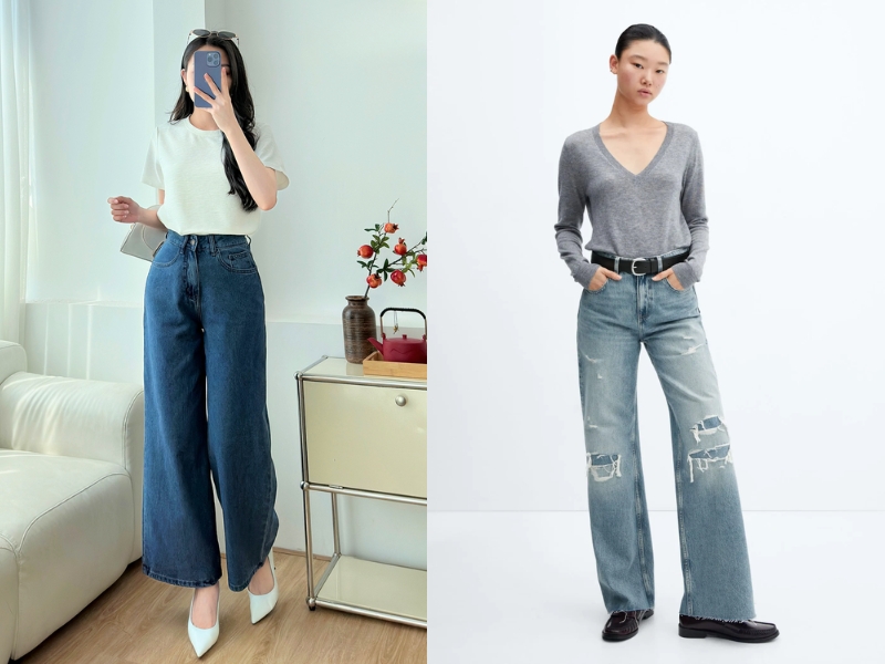 phối giày với quần jean nữ