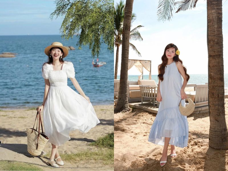 các kiểu váy đi biển mùa hè