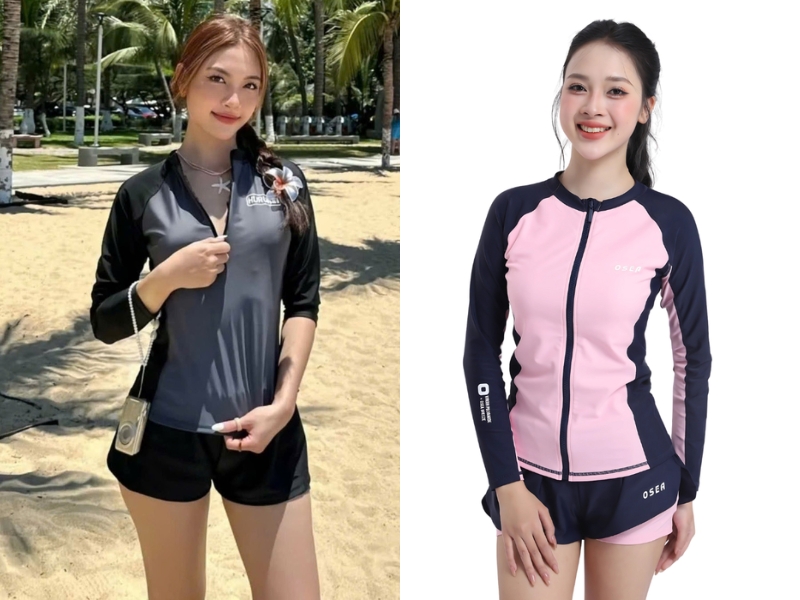 đi biển mặc áo chống nắng